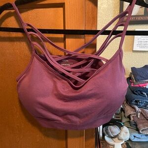 Zenana Outfitters Plum Strappy Bralette